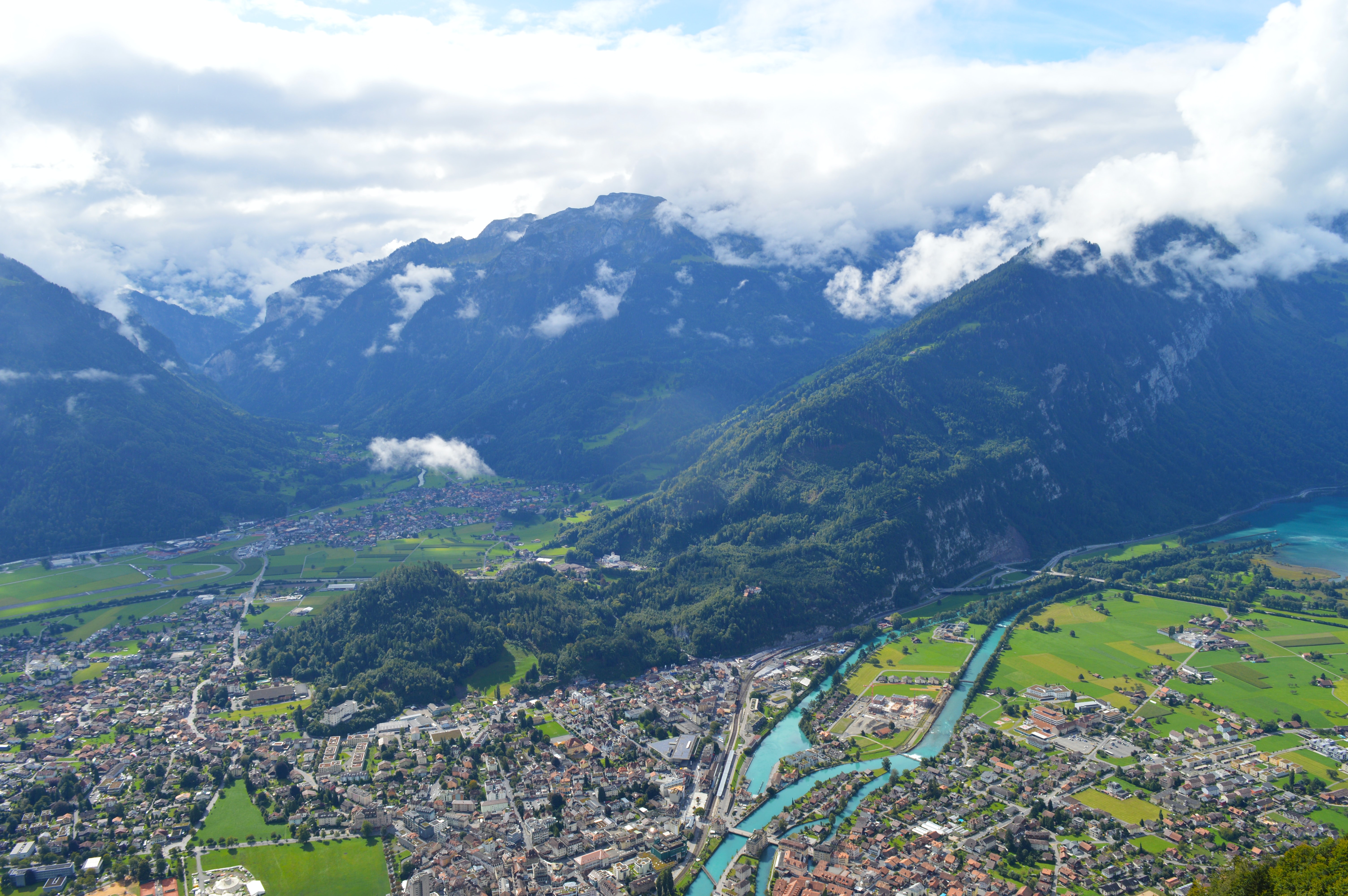 interlaken switzerland aerial view