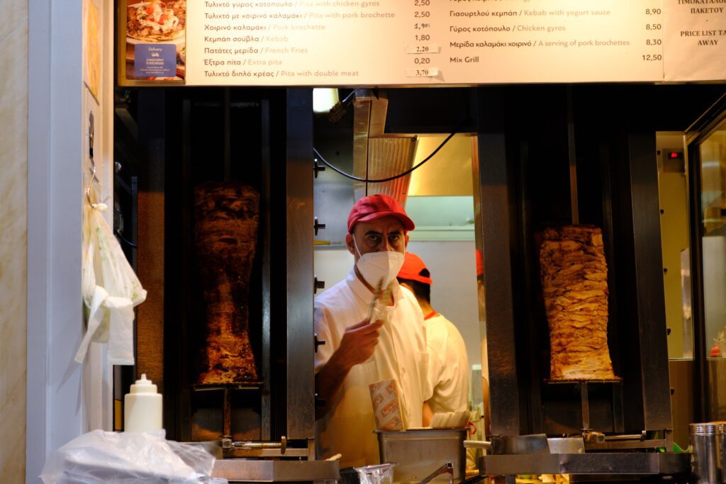 greek food street vendor