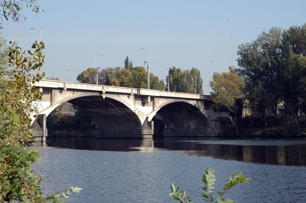 Liben Bridge one of the most famous bridges in prague czech republic