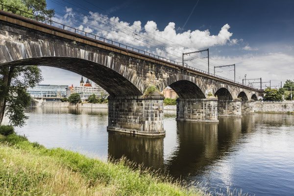 Negrelli Viaduct Bridge,  a famous bridge in prague czech republic