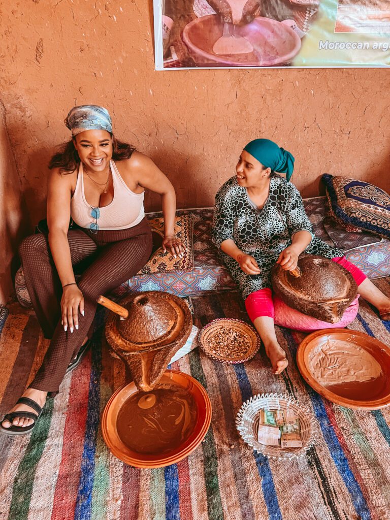 making argan oil in marrakech