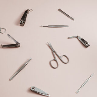 nail scissors and tweezers