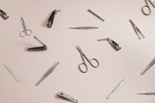 nail scissors and tweezers