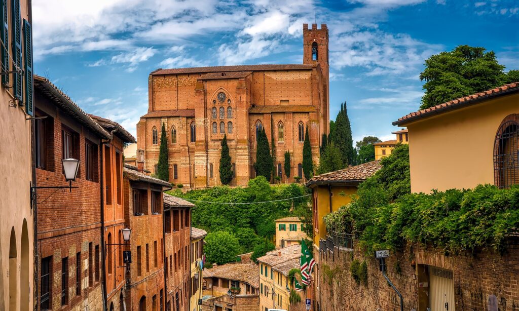 Historic architecture in Siena