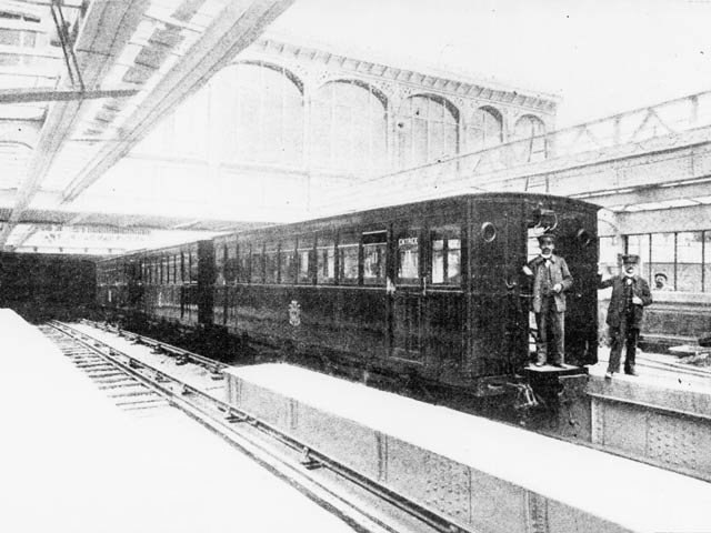Bastille Paris Metro station circa 1900