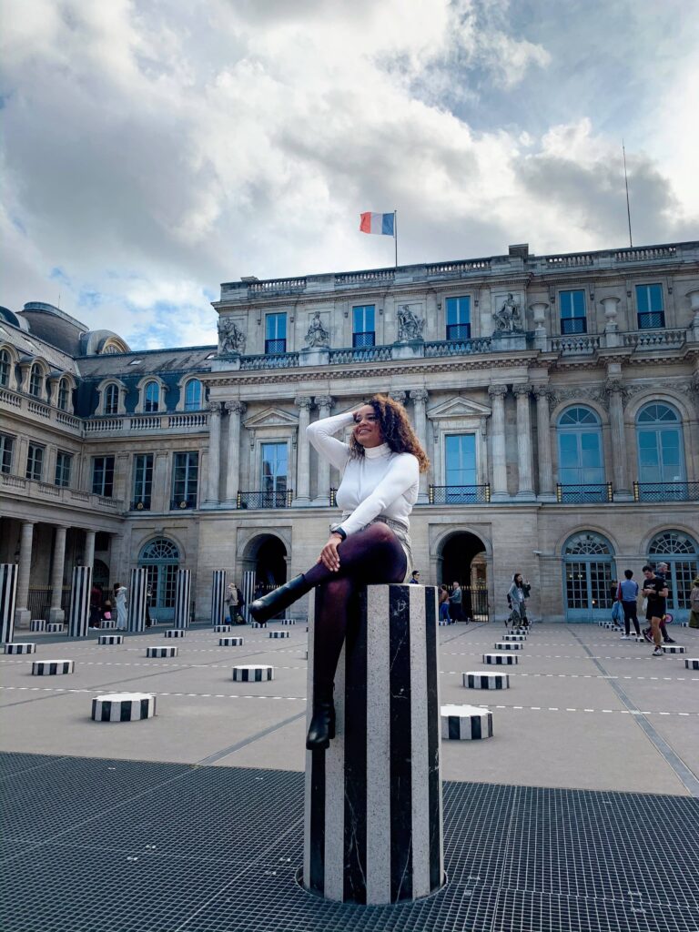 tiana thompson of where tiana travels at palais royal in paris 