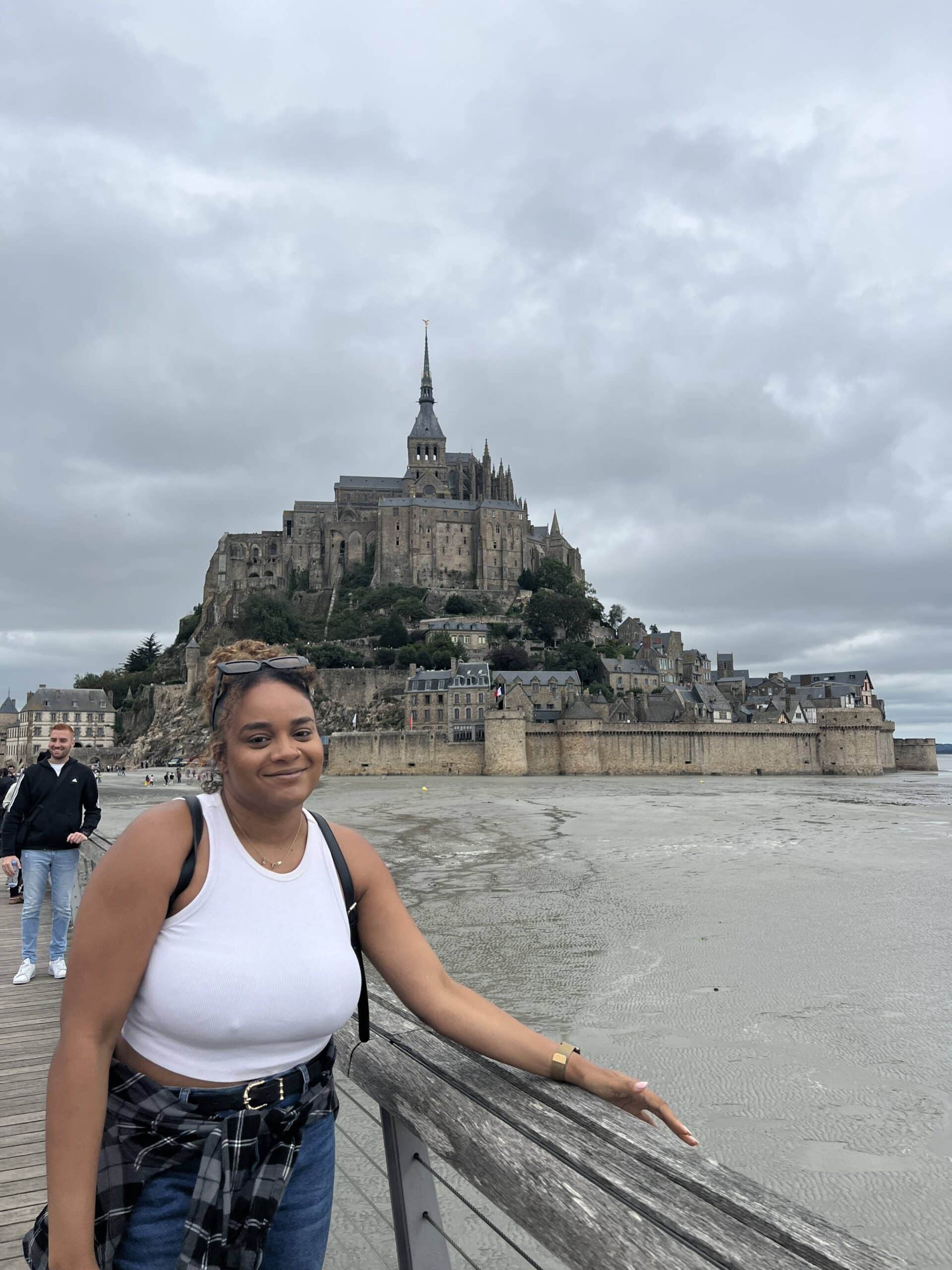 where tiana travels mont st michel france