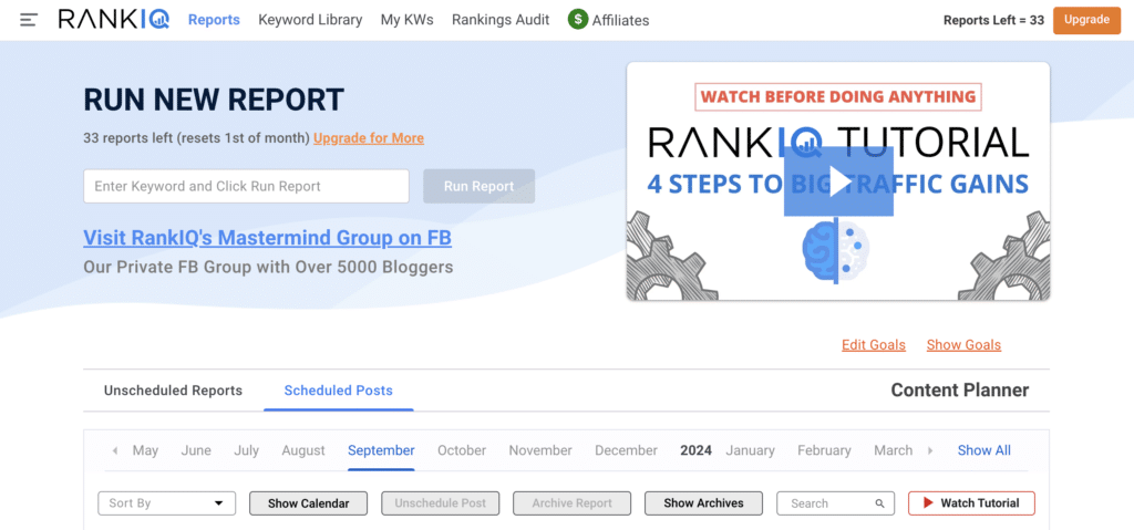 RankIQ Review: The Keyword Research Tool Built For Bloggers