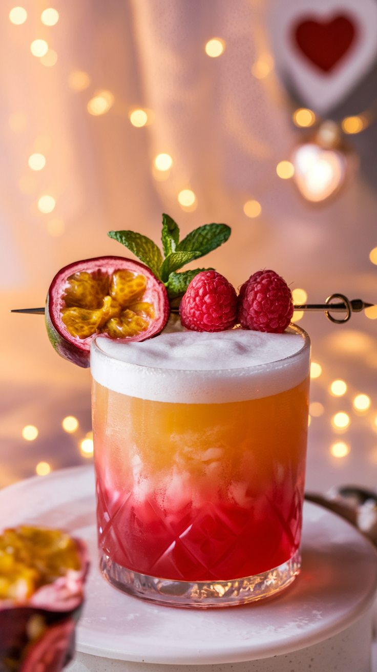 Raspberry Passionfruit Tequila Sour