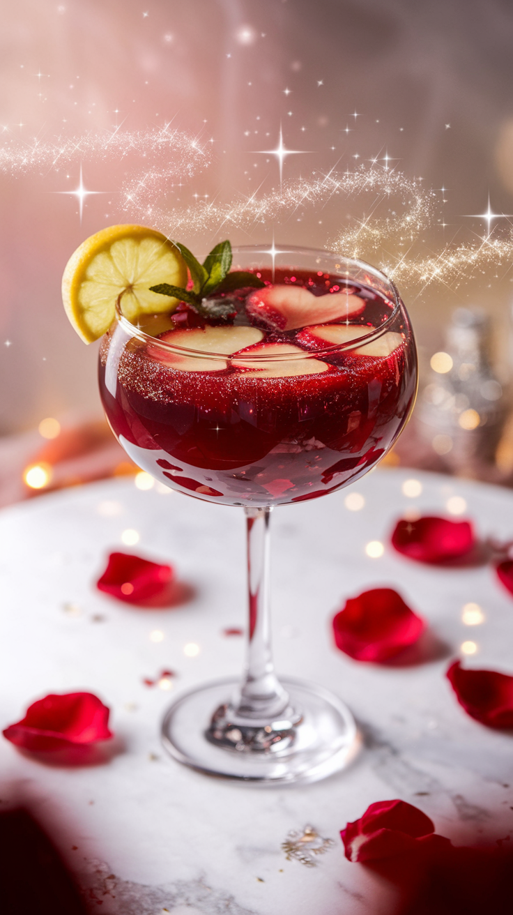 Glittering Valentine’s Sangria