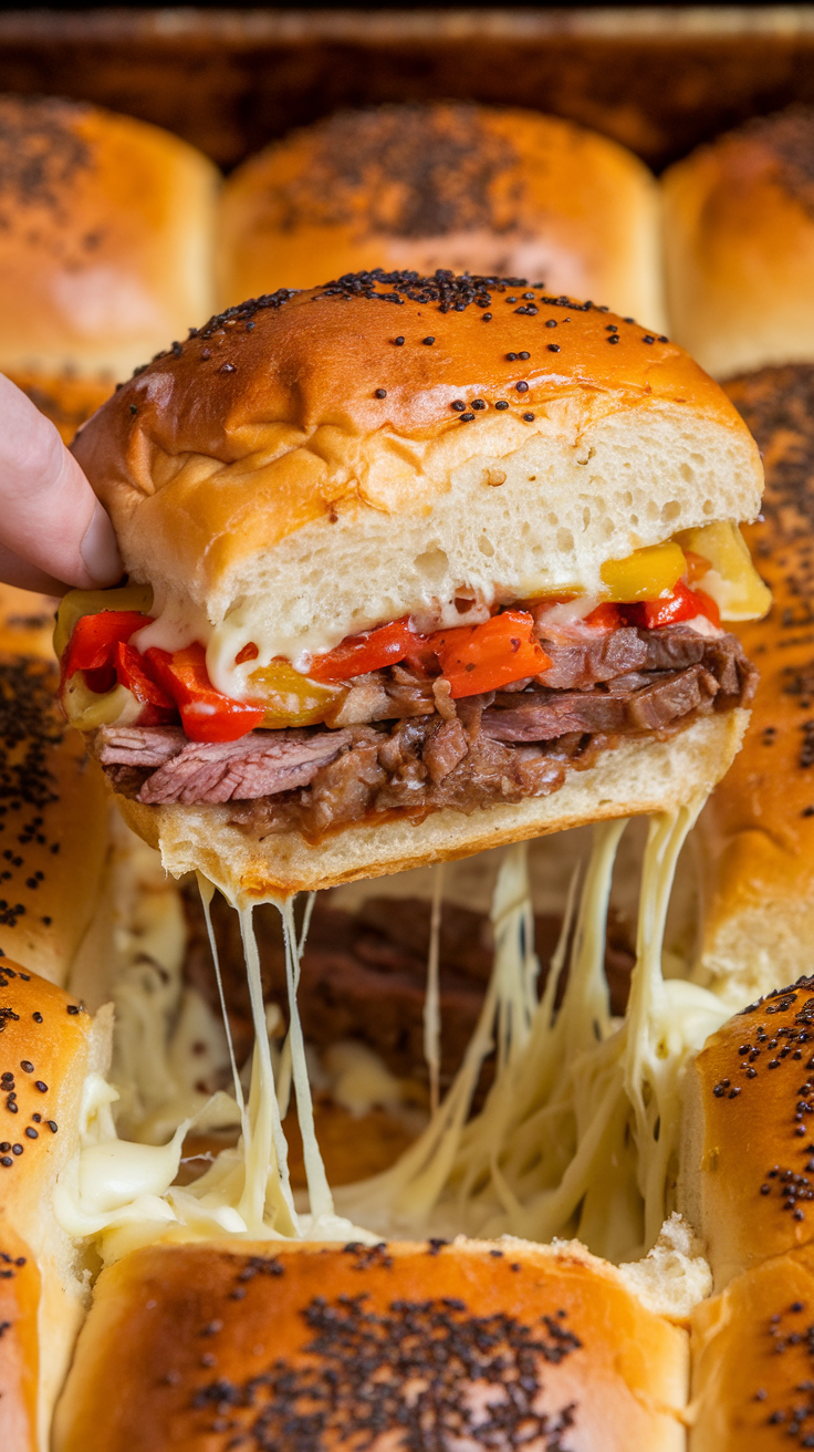 Philly Cheesesteak Sliders