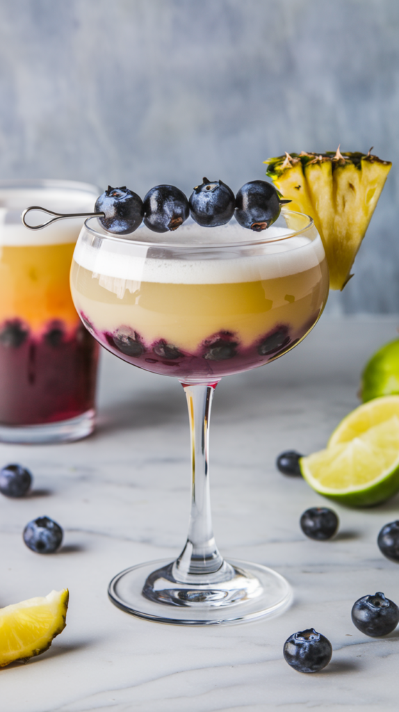 Blueberry Pineapple Tequila Sour