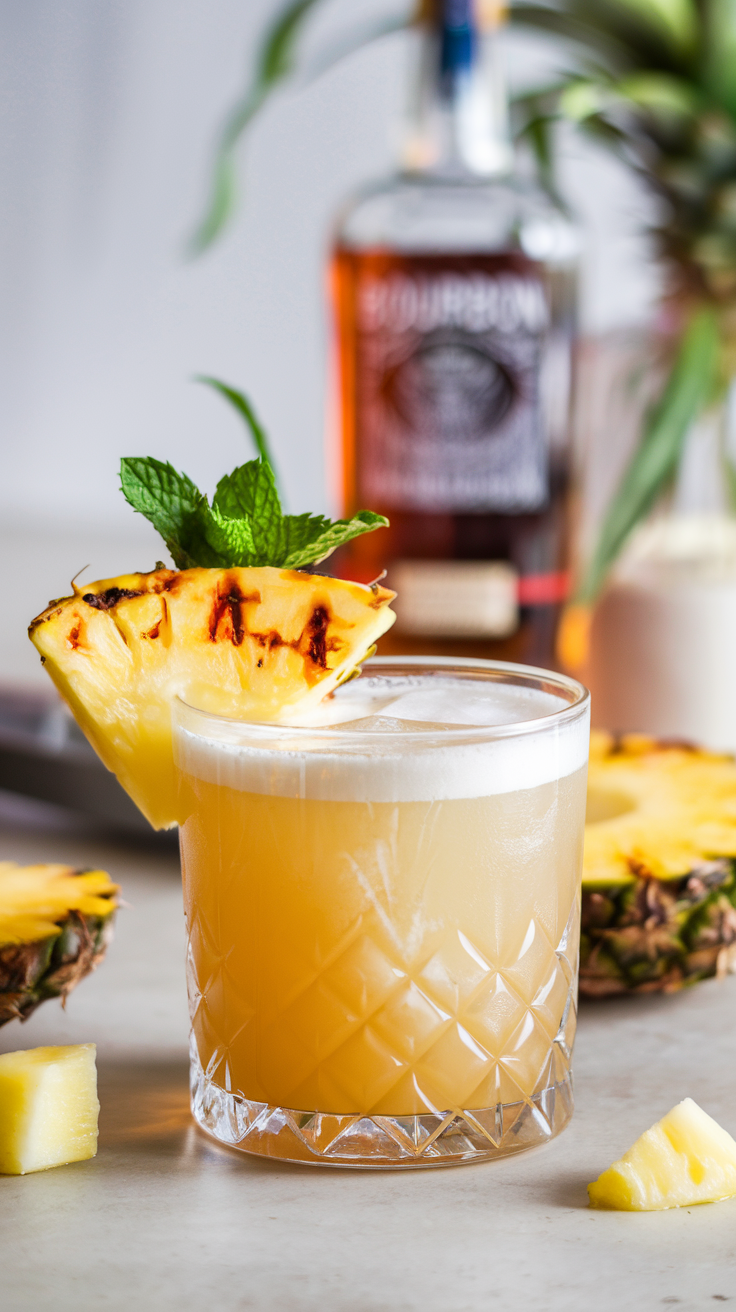 Grilled Pineapple Bourbon Sour