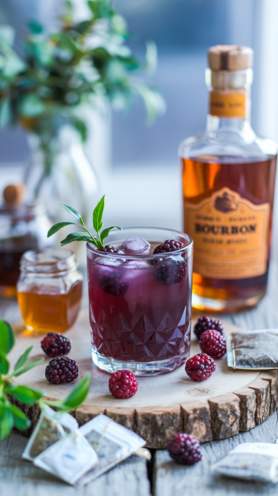 Earl Grey Blackberry Bourbon Cocktail