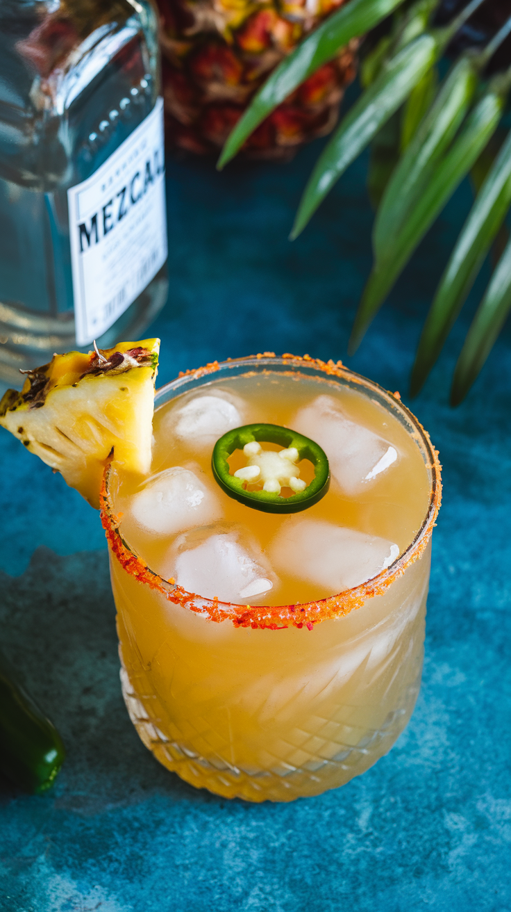 Spicy Pineapple Mezcal Margarita