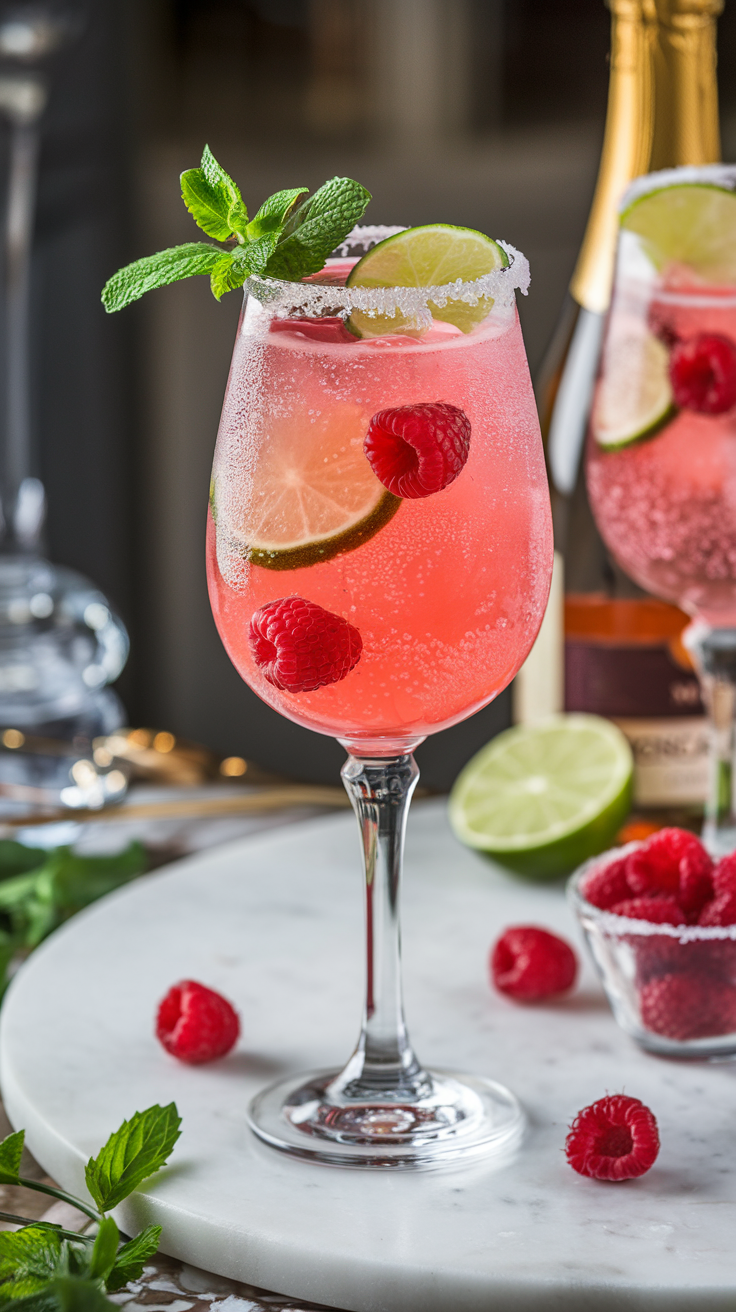 Raspberry Moscato Cocktail