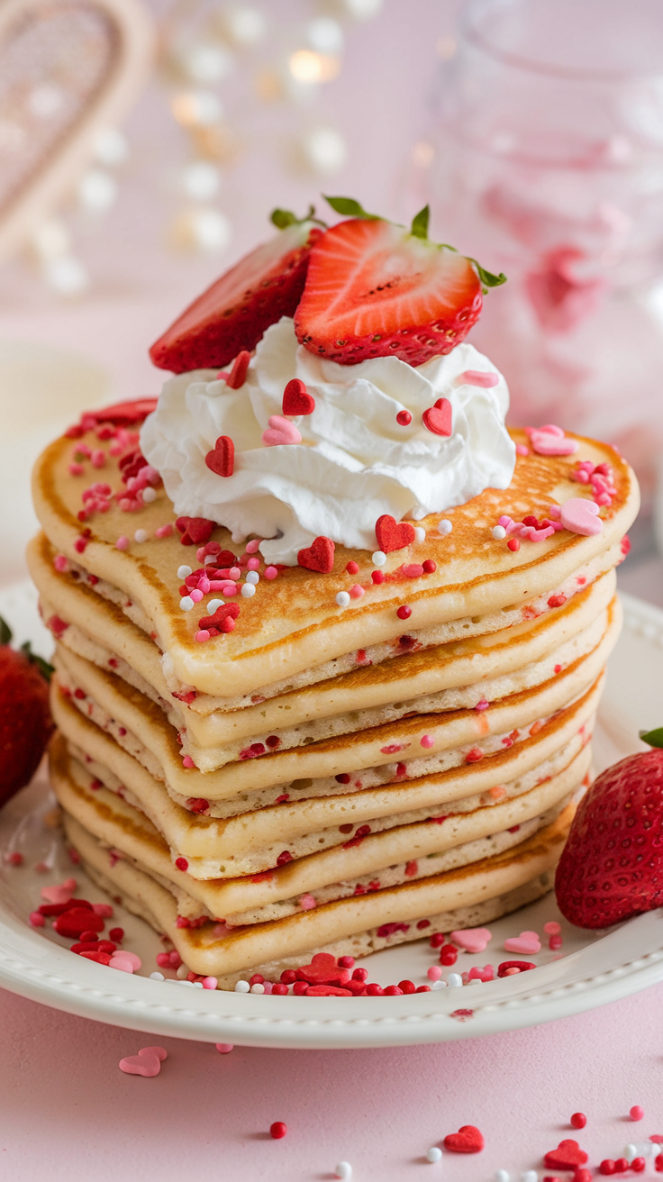 Valentine’s Funfetti Pancakes