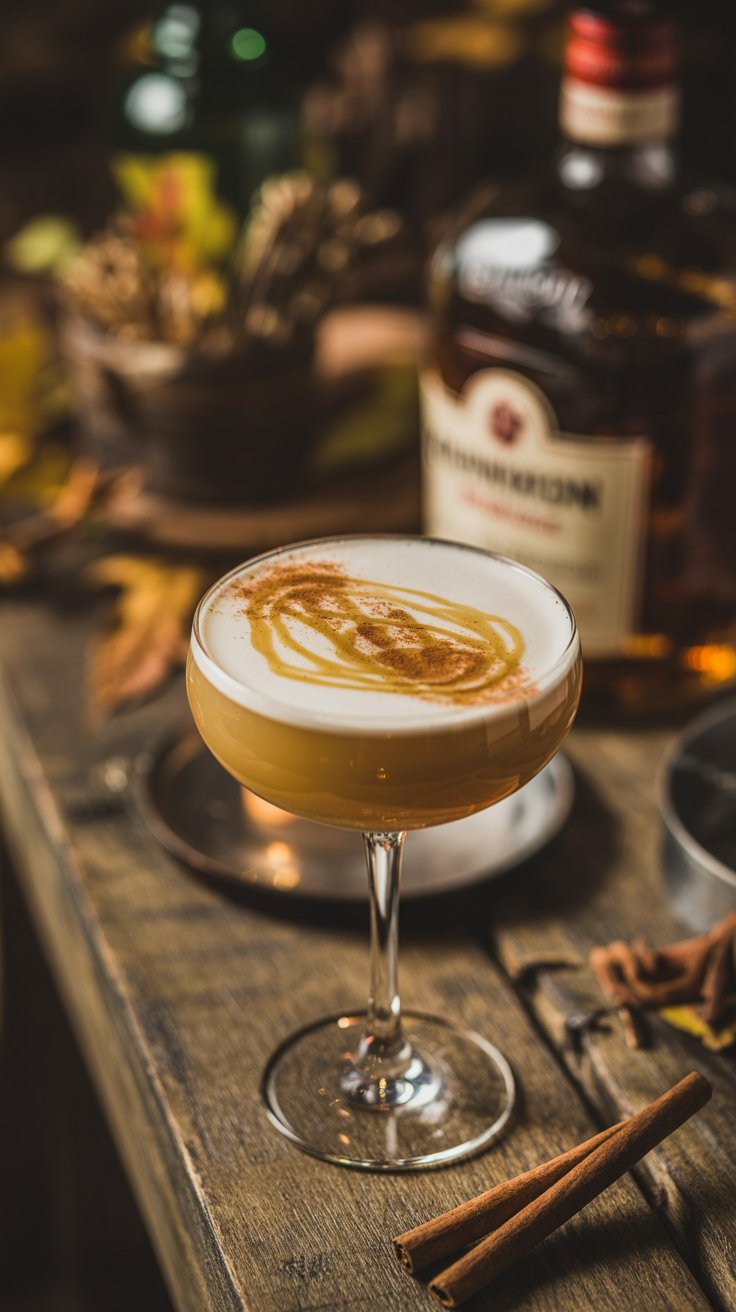 Brown Butter Bourbon Cider Flip