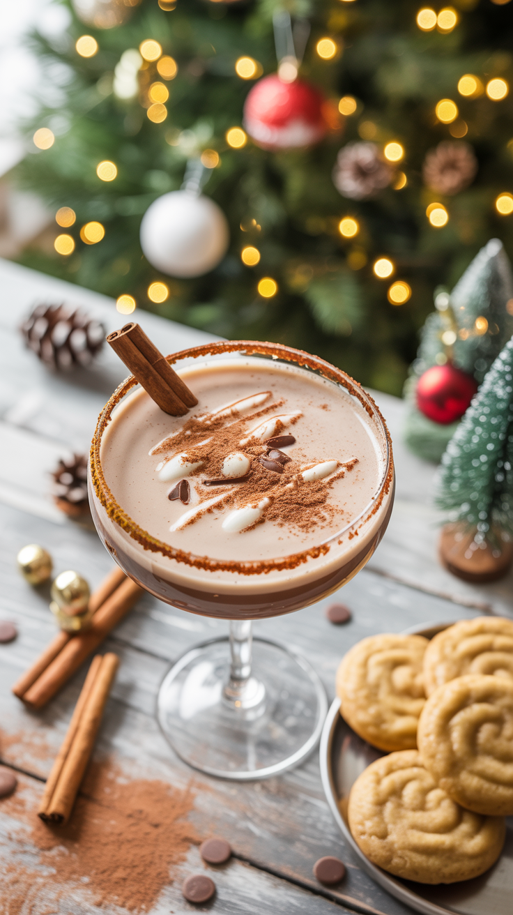Cocoa RumChata Snickerdoodle Martini